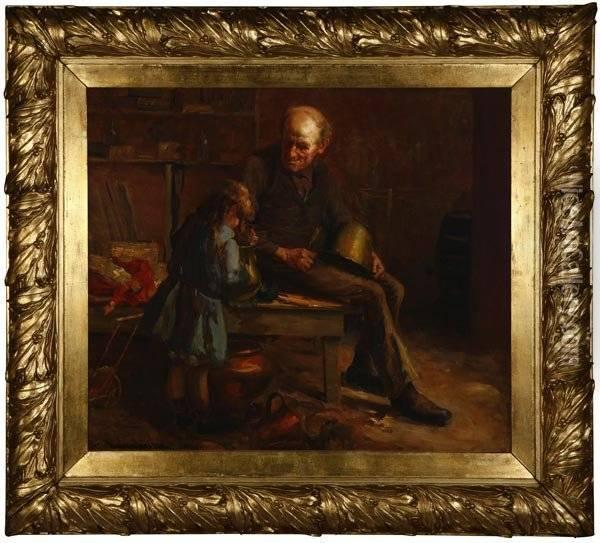 The Coppermaker Oil Painting - Jean Mannheim