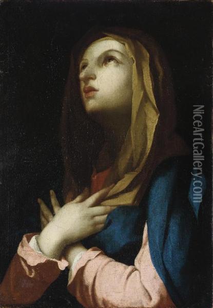 La Vierge En Priere Oil Painting - Giovanni Gioseffi Dal Sole