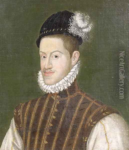 Portrait of Emperor Rudolf II 1552-1612 before 1576 Oil Painting - Alonso Sanchez Coello