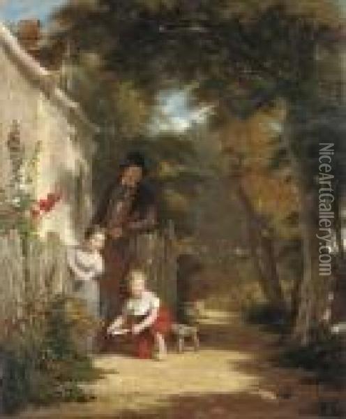 The Robin Oil Painting - William Frederick Witherington