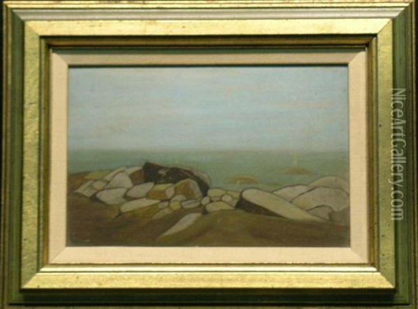Rocks Oil Painting - Emile Pierre Branchard