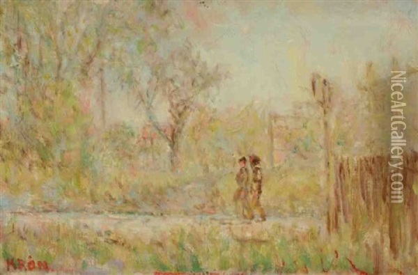La Promenade Oil Painting - Paul Kron