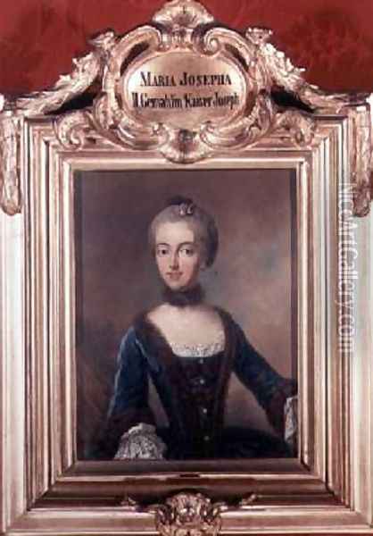 Maria Josepha of Bavaria second wife of Joseph II 1741-90 Holy Roman Emperor Oil Painting - Etienne Liotard