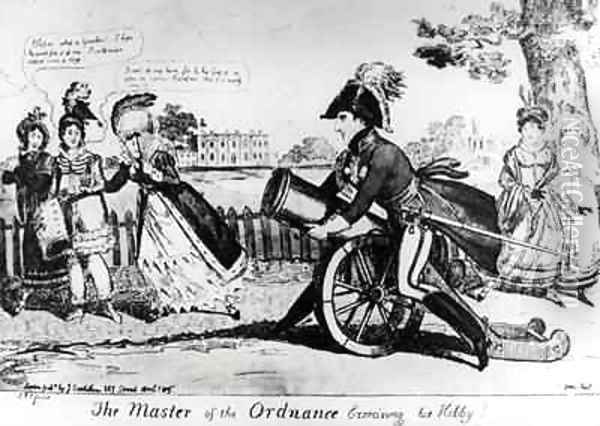 The Master of the Ordnance exercising his Hobby Oil Painting - Isaac Cruikshank