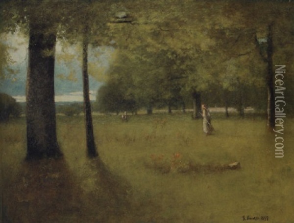 The Greenwood Oil Painting - George Inness