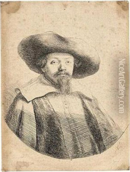 Samuel Manasseh Ben Israel (b., Holl.269; H.146; Bb.36-c) Oil Painting - Rembrandt Van Rijn