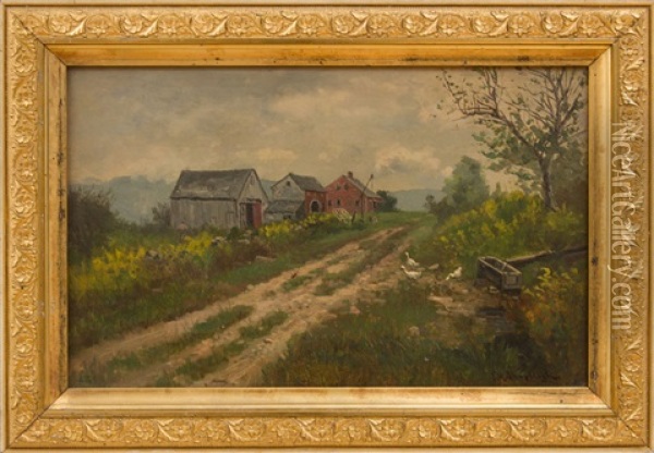 Old Farm House At Jackson, Nh Oil Painting - Frank Henry Shapleigh