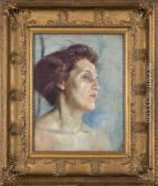 Portret Kobiety Oil Painting - Jacek Malczewski