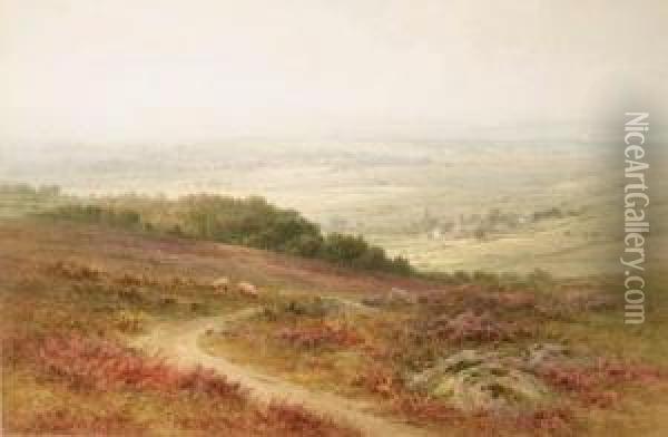 Looking Towards Meavy, Yelverton, Dartmoor; And Near Walsetton,dartmoor Oil Painting - Charles Edward Snr Brittan