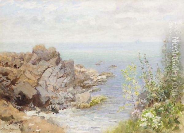 The Headland, Coverack Oil Painting - Arthur Hopkins