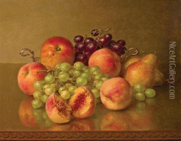 Fruit On A Tabletop Oil Painting - Robert Spear Dunning