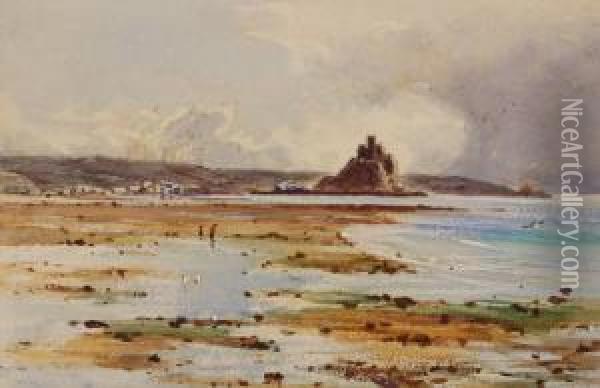 Viewtowards St. Michaels Mount Oil Painting - Herbert Moxon Cook