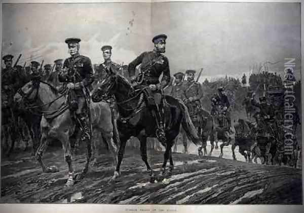 Russian Troops on the March, from The Illustrated London News, 5th March 1887 Oil Painting - Richard Caton Woodville