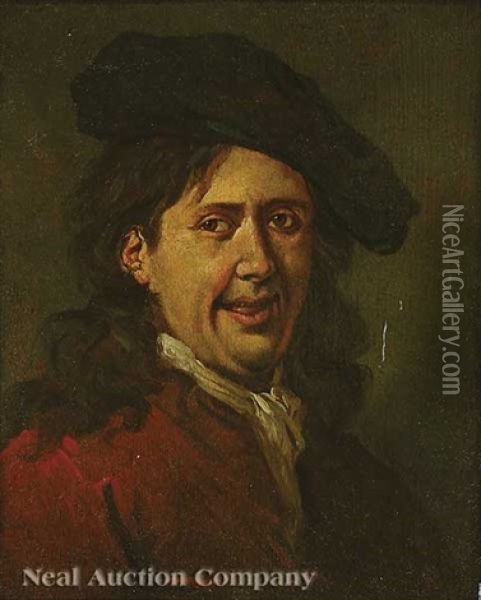 Portrait Of A Laughing Man Oil Painting - Frans Hals