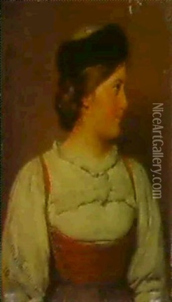 Jeune Fille Russe Oil Painting - Hugo Wilhelm Kauffmann