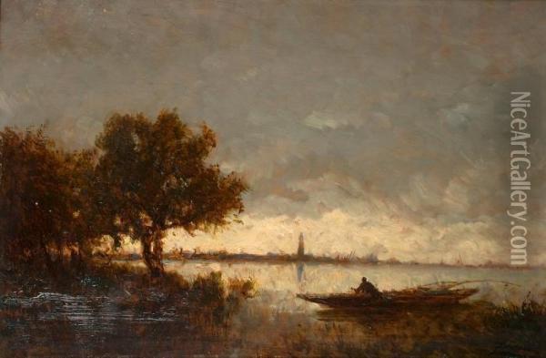 Bord De Lagune Oil Painting - Felix Ziem
