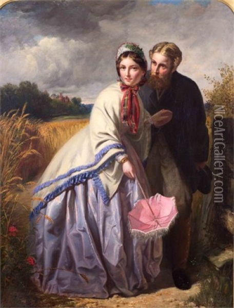 Verliebtes Paar Oil Painting - John Callcott Horsley