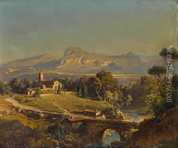 Andalusische Landschaft Oil Painting - Fritz Bamberger