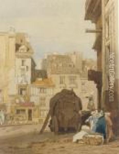 View Of Rouen Oil Painting - John Sell Cotman
