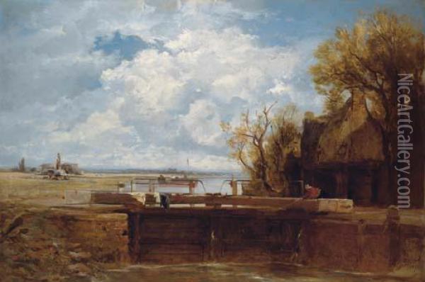 The Lock Oil Painting - James Webb