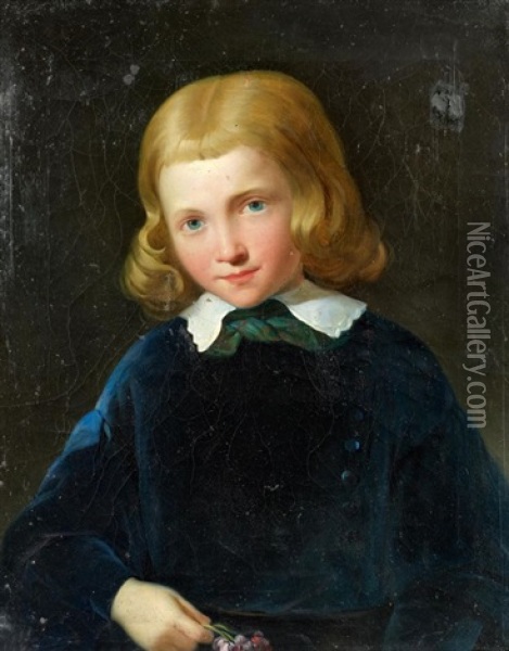 Portrat Eines Knaben Oil Painting - Giovanni Marghinotti