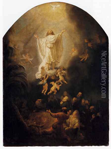 The Ascension Of Christ Oil Painting - Rembrandt Van Rijn
