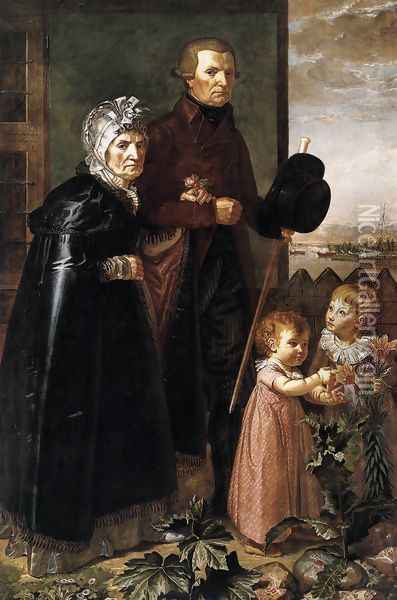 The Artist's Parents 1806 Oil Painting - Philipp Otto Runge
