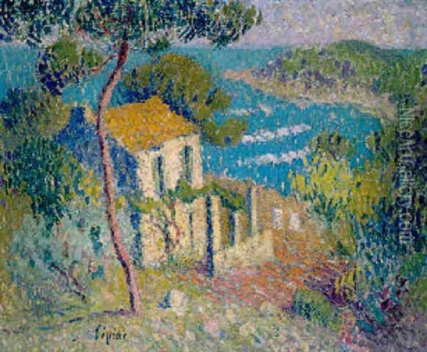 La Baie De Saint Aygulf Oil Painting - Joseph Louis Lepine