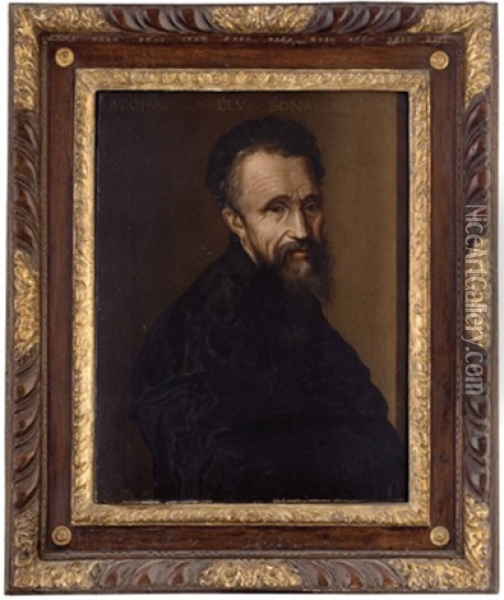 Brustbild Von Michelangelo Buonarotti Oil Painting - Jacopo del Conte