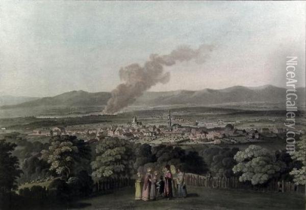 The Town Of Falkirk Oil Painting - John Clark