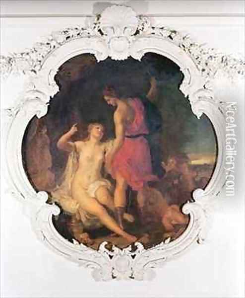 Venus and Adonis from the Salle de Conseil Oil Painting - Louis M. Tocque