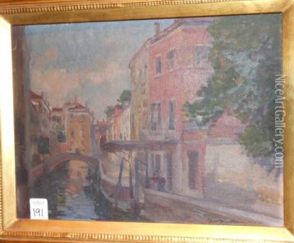 Venetian Canal Oil Painting - Oliver Dennett Grover