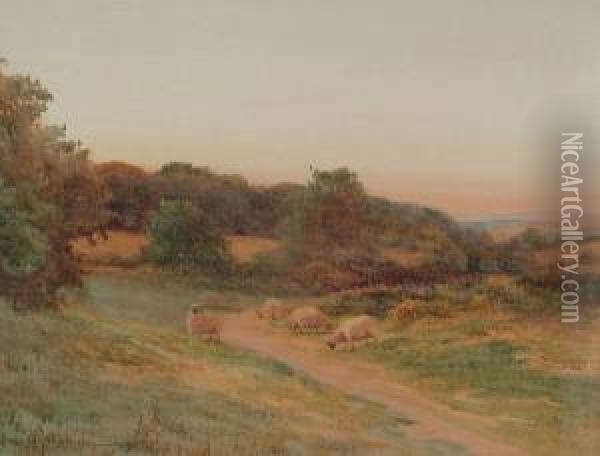 At Packenham Common, Surrey Oil Painting - George Oyston