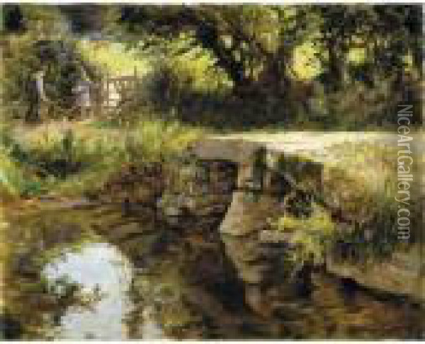 The Pack Bridge Oil Painting - Stanhope Alexander Forbes