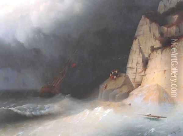 The Shipwreck 2 Oil Painting - Ivan Konstantinovich Aivazovsky