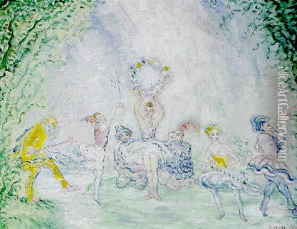 Reine De Ballet Oil Painting - James Ensor