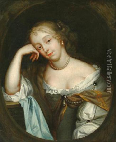 Portrait Of A Lady Oil Painting - Pieter Borsselaer