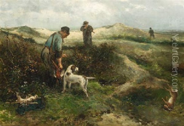 Hunters In The Dunes Oil Painting - Mari ten Kate
