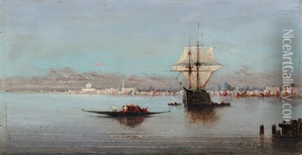 Bateaux Sur Le Bosphore Oil Painting - Ferdinand Bonheur