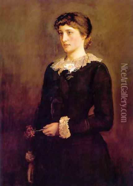 A Jersey Lilly (Lillie Langtry) Oil Painting - Sir John Everett Millais