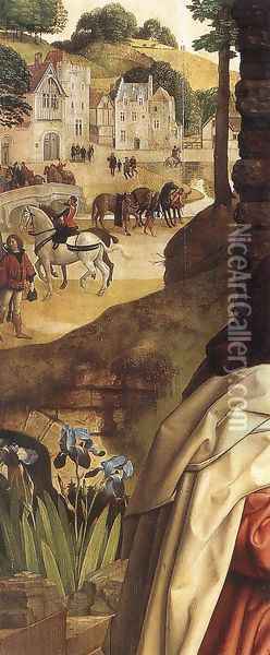 Monforte Altarpiece (detail 2) c. 1470 Oil Painting - Hugo Van Der Goes