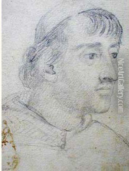 Portrait De Jules De Medicis Oil Painting - Jean Leonard Lugardon