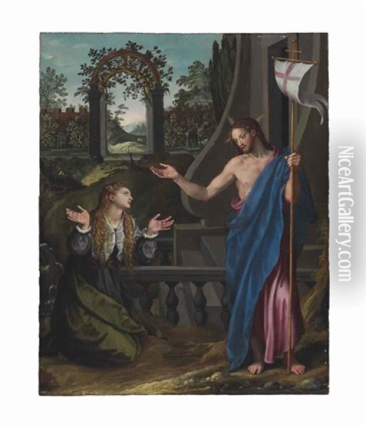 Noli Me Tangere Oil Painting - Alessandro di Cristofano Allori