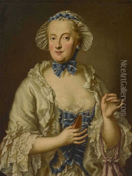 Kurfurstin Maria Anna Sophie Von Bayern, Prinzessin Von Polen Und Sachsen Oil Painting - George de Marees