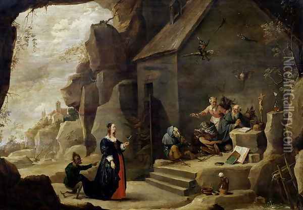 The Temptation of St. Anthony 5 Oil Painting - David The Younger Teniers