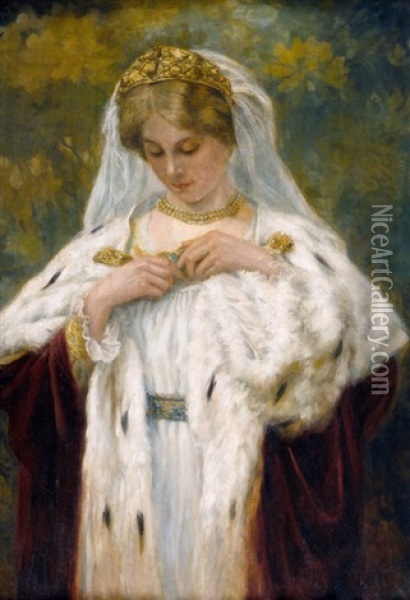 Bildnis Einer Prinzessin Oil Painting - Emilia Gyulane Erdoedy