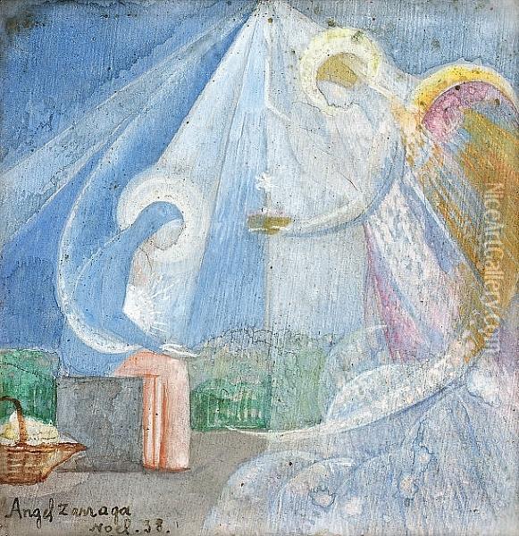 The Annunciation Oil Painting - Angel Zarraga Arguelles