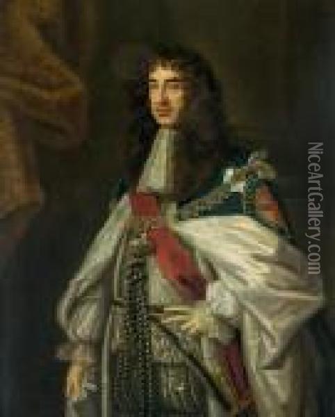 Portrait Of King Charles Ii (1638-1685) Oil Painting - Sir Peter Lely