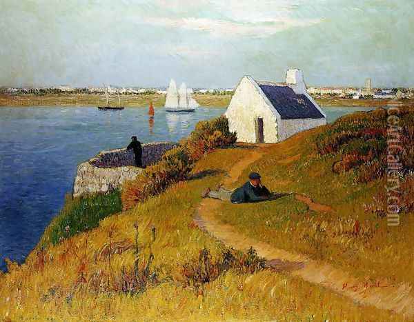Lorient Harbor Oil Painting - Henri Moret