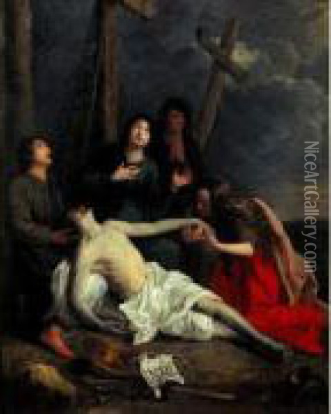 La Pieta Oil Painting - Sebastien Jacques Leclerc Des Gobelins